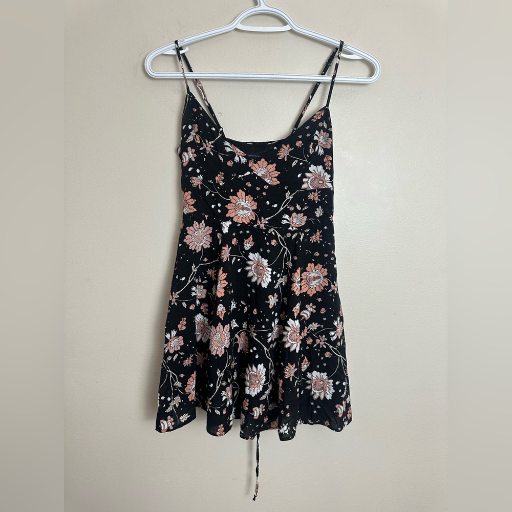 CHILDREN’S American Eagle Black Floral Mini Dress - Size 00 (US/CA/MX) | UK 2 - Picture 2 of 7